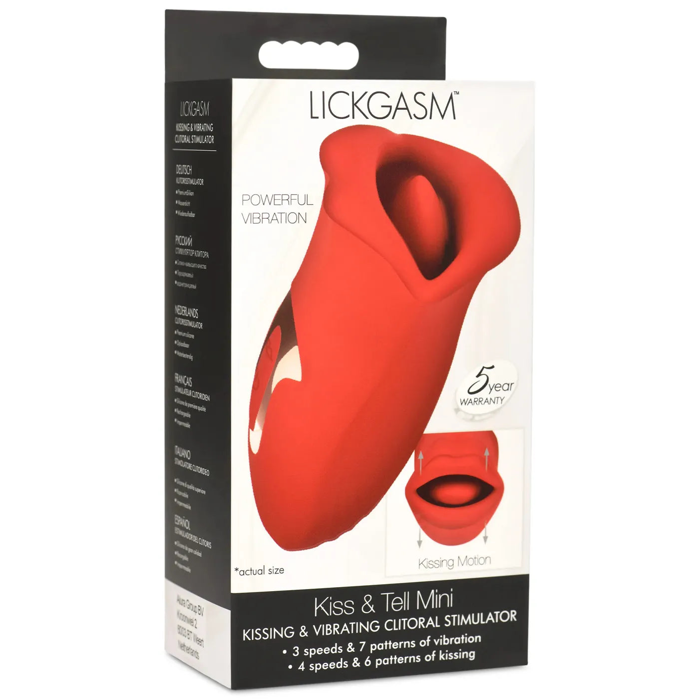 Lickgasm Kiss and Tell Mini – Vibrating Clitoral Stimulator > Sex Toys For Ladies > Clitoral Vibrators and Stimulators - Tophatter Daily Deals