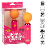 Naughty Bits Home Cumming Queen Vibrating Wand Pink and Orange Silicone Personal Massager > Sex Toys > Mini Massagers - Tophatter Daily Deals