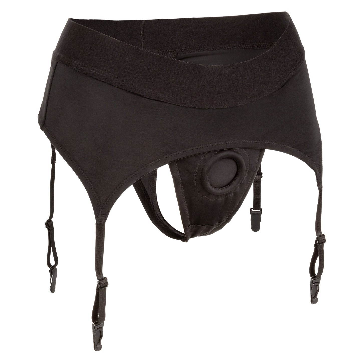 Boundless Black Thong with Garter Harness for L/XL Comfort > Dildos > Strap On Harnesses - Tophatter Daily Deals