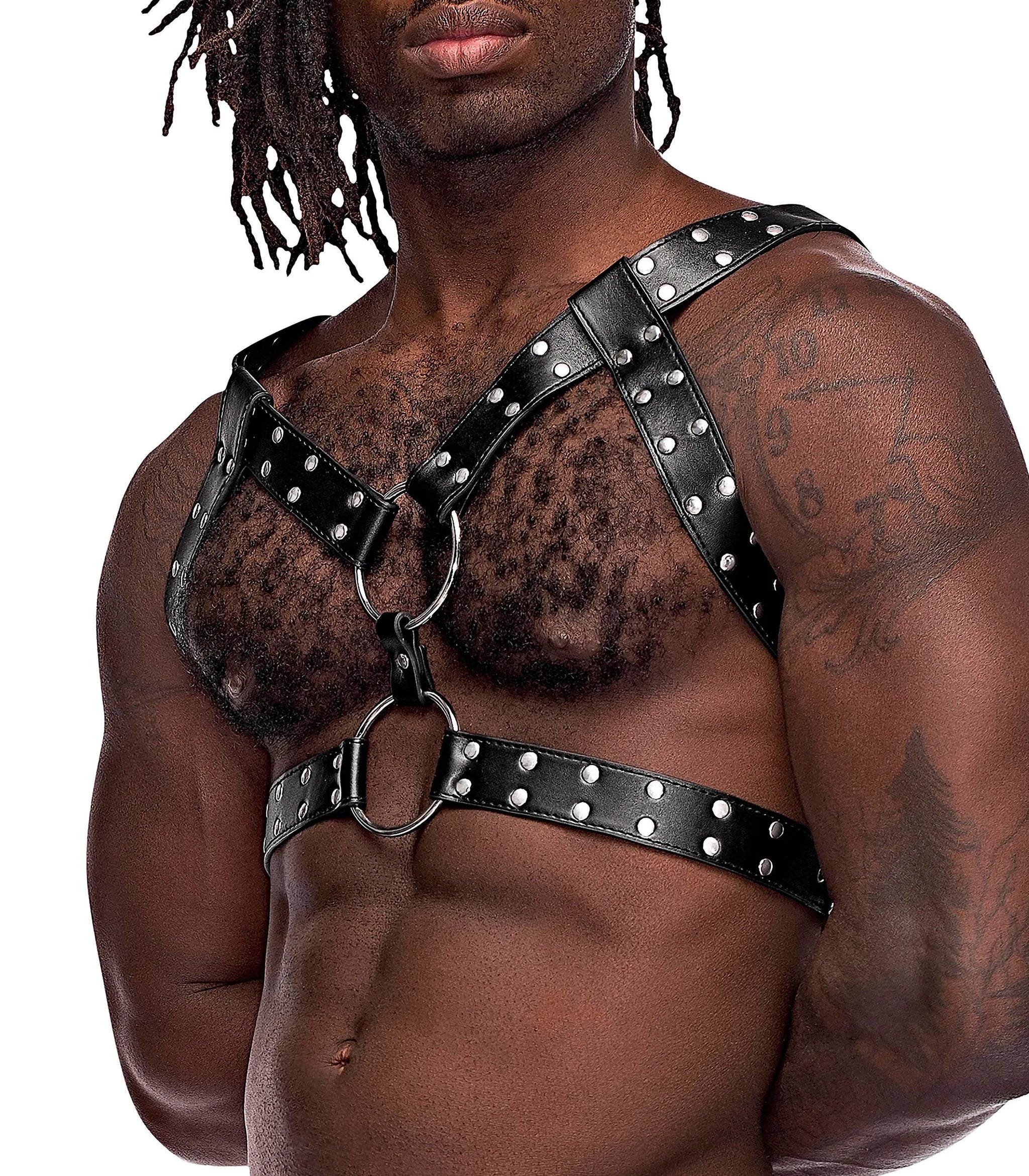 Gemini Leather Harness (Black) – Adjustable Leather Harness > Clothes > Mens Leather - Tophatter Daily Deals