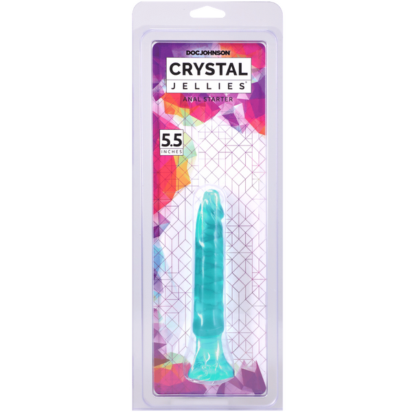 Doc Johnson Crystal Jellies (Teal) – Anal Starter Butt Plug - 6 Inch > Anal Range > Butt Plugs - Tophatter Daily Deals