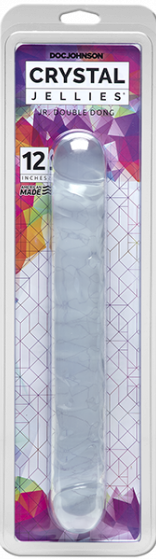 Doc Johnson Crystal Jellies Jr. Double Dong – Soft Flexible 12 Inch Double-Ended Dong > Dildos > Double Dildos - Tophatter Daily Deals