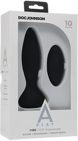 Vibe - Experienced - Rechargeable Silicone Anal Plug With Remote (Black) > Anal Range > Vibrating Butt Plugs - Tophatter Daily Deals