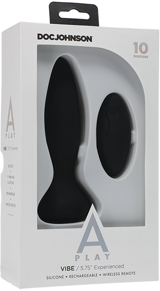 Vibe - Experienced - Rechargeable Silicone Anal Plug With Remote (Black) > Anal Range > Vibrating Butt Plugs - Tophatter Daily Deals