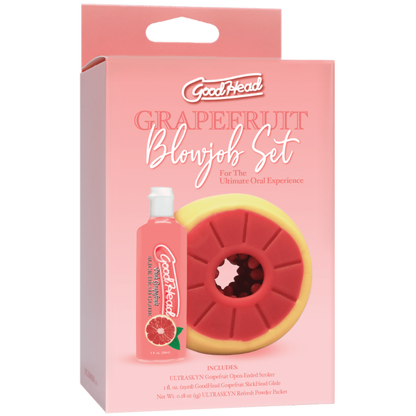 Goodhead Grapefruit Blowjob Set With Glide Sleeve > Lube > Oral Gels & Sprays - Tophatter Daily Deals