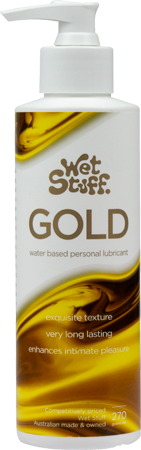 Wet Stuff Gold – Long-Lasting Clear Water-Based Lubricant > Lube > Water Based - Tophatter Daily Deals