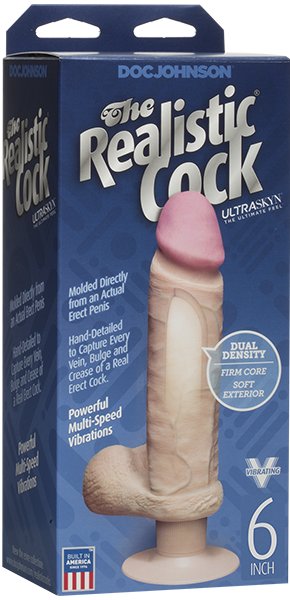 Ultraskyn Realistic Vibrating Cock – 6" or 8" > Vibrators > Realistic Vibrators - Tophatter Daily Deals