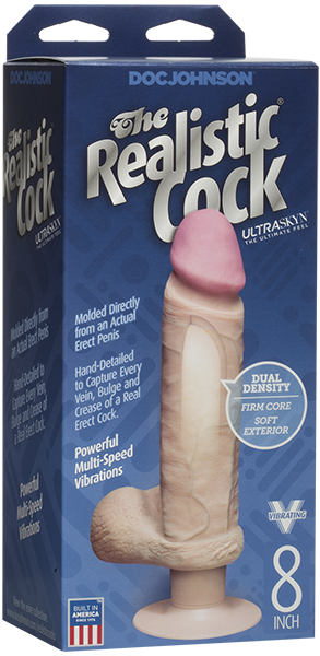 Ultraskyn Realistic Vibrating Cock – 6" or 8" > Vibrators > Realistic Vibrators - Tophatter Daily Deals