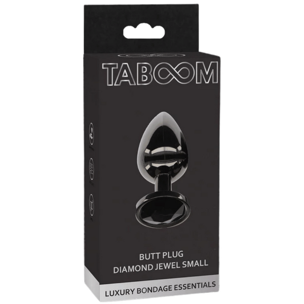 Taboom Butt Plug With Diamond Jewel Small – Lightweight Aluminium Butt Plug > Anal Range > Jewel Butt Plugs - Tophatter Daily Deals