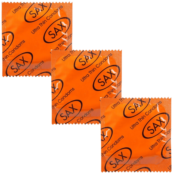 Sax Ultra Thin Condoms – 53mm Nominal Width Regular Latex Condoms Bulk Pack > Essentials > Condoms - Tophatter Daily Deals