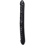 Double Header 18 Inch Veined Dong Black – Large Double-Ended Dong > Dildos > Double Dildos - Tophatter Daily Deals