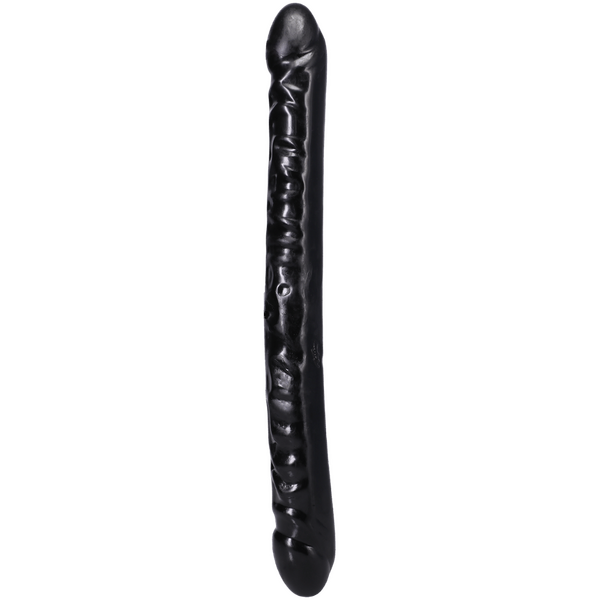 Double Header 18 Inch Veined Dong Black – Large Double-Ended Dong > Dildos > Double Dildos - Tophatter Daily Deals