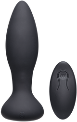 Vibe - Experienced - Rechargeable Silicone Anal Plug With Remote (Black) > Anal Range > Vibrating Butt Plugs - Tophatter Daily Deals
