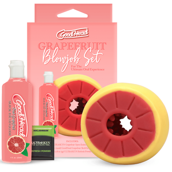 Goodhead Grapefruit Blowjob Set With Glide Sleeve > Lube > Oral Gels & Sprays - Tophatter Daily Deals