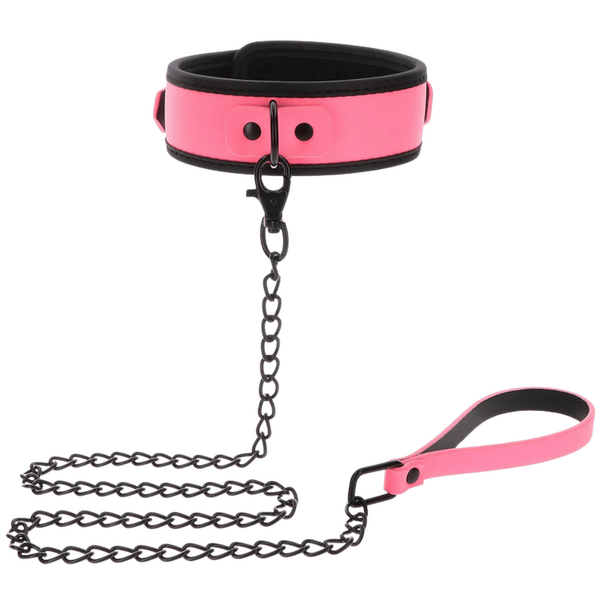 Taboom Glow In The Dark Collar And Chain Leash – BDSM Collar And Leash Set > Bondage Gear > Collars & Leashes - Tophatter Daily Deals