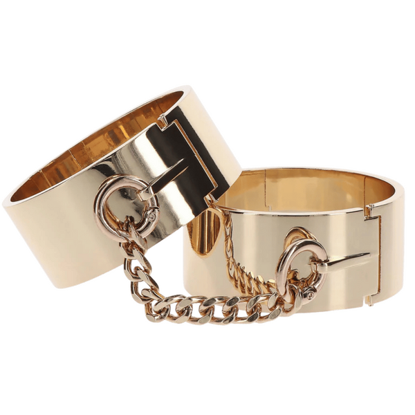 Slave Wrist Cuffs (Gold) > Bondage Gear > Handcuffs - Tophatter Daily Deals
