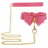 Taboom Malibu Bow Collar and Leash – Vegan Leather Bondage Accessory > Bondage Gear > Collars & Leashes - Tophatter Daily Deals