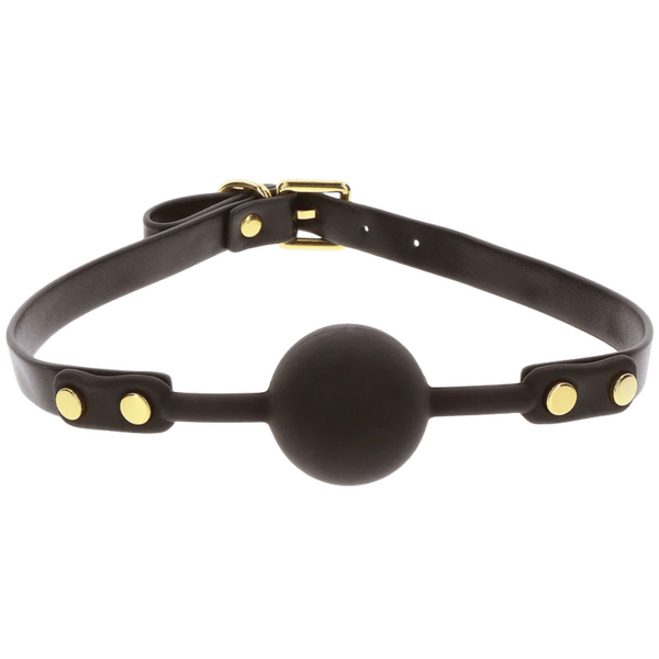 TABOOM Ball Gag – Adjustable Vegan PU Leather Bondage Accessory > Bondage Gear > Gags and Bits - Tophatter Daily Deals