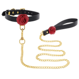 Taboom Wild Roses Collar and Leash – Faux Leather BDSM Accessories > Bondage Gear > Collars & Leashes - Tophatter Daily Deals