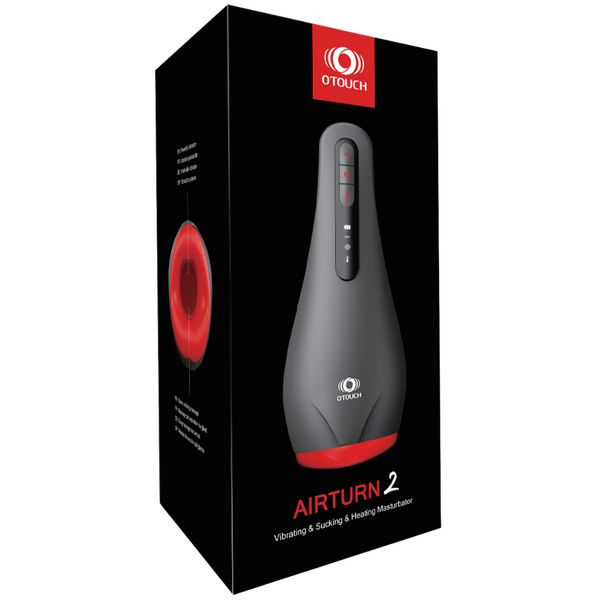 Airturn 2 (Black) – Waterproof Heating Suction Masturbator with Vibration and Warming Functions > Sex Toys For Men > Masturbators > Vibrating - Tophatter Daily Deals