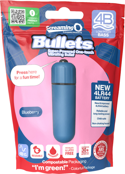 Bullets 4B Low Pitch Bass (Blueberry) > Vibrators > Mini Vibrators - Tophatter Daily Deals