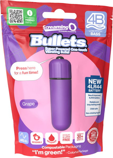 Bullets 4B Low Pitch Bass (Grape) > Vibrators > Mini Vibrators - Tophatter Daily Deals