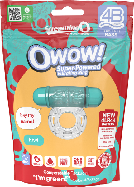 Owow 4B Low Pitch Bass (Kiwi) > Cock Ring > Vibrating - Tophatter Daily Deals