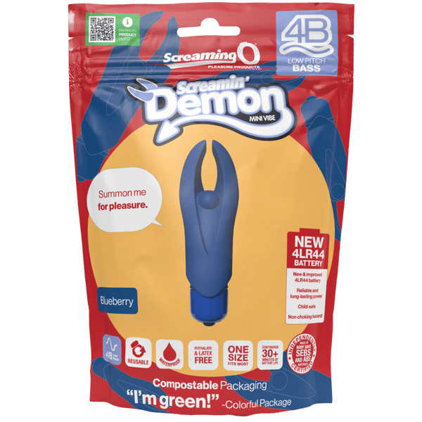 Demon 4B Low Pitch Bass – Deep-Rumbling 5-Speed Vibrator with Silicone Horns > Vibrators > Mini Vibrators - Tophatter Daily Deals