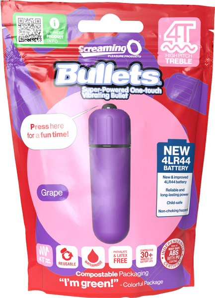 Bullets 4T High Pitch Treble (Grape) > Vibrators > Mini Vibrators - Tophatter Daily Deals