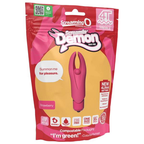 Demon 4T High Pitch Treble (Strawberry) > Vibrators > Ladies > Clitoral Vibrators and Stimulators - Tophatter Daily Deals