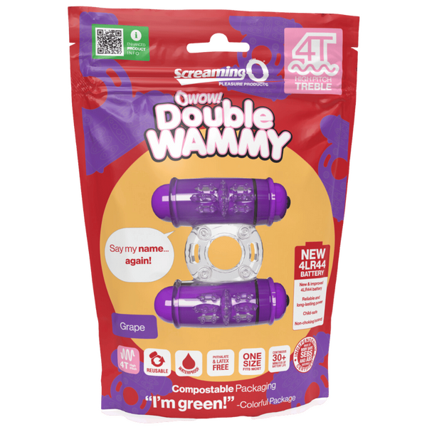 Double Wammy 4T – High Pitch Treble Vibrating Cock Ring with 5 Speeds and Pulse Pattern > Sex Toys > Couples Toys - Tophatter Daily Deals