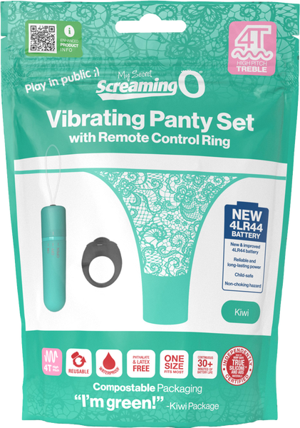 Vibrating Panty Set W/ Remote Ring 4t High Pitch Treble (Kiwi) > Sex Toys For Ladies > Panty Vibes - Tophatter Daily Deals