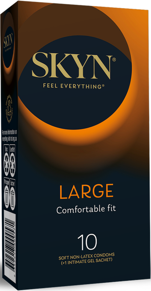 Skyn Large – Extra Comfort Polyisoprene Condoms 56mm 10 Pack > Essentials > Condoms - Tophatter Daily Deals