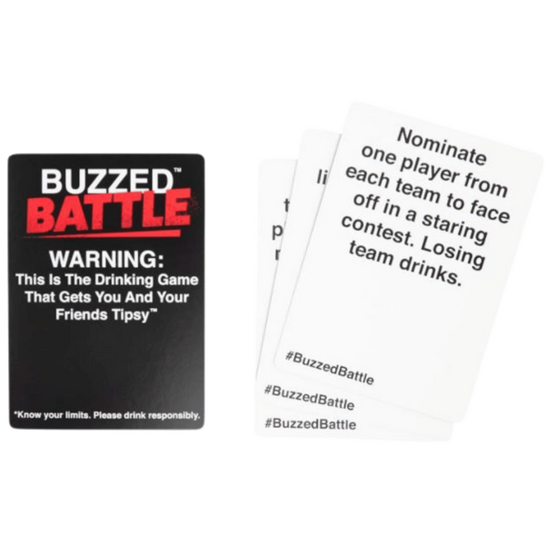 Buzzed Battle – Team Drinking Game > Novelties > Card Games - Tophatter Daily Deals