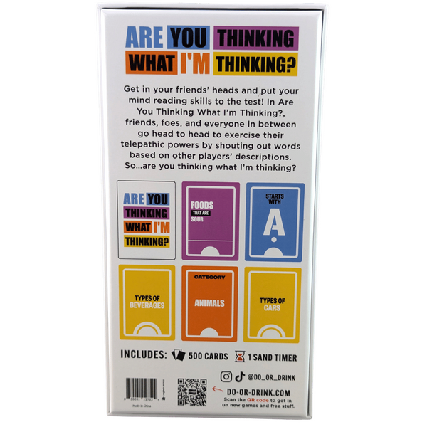 Are You Thinking What I'm Thinking? – Team-Based Party Word Game > Novelties > Card Games - Tophatter Daily Deals