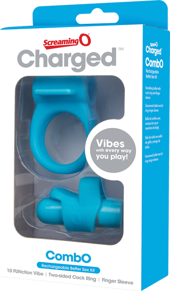 Charged Combo Kit 1 – Body-Safe Silicone Cock Ring and Fingertip Sleeve Kit > Sex Toys > Couples Toys - Tophatter Daily Deals