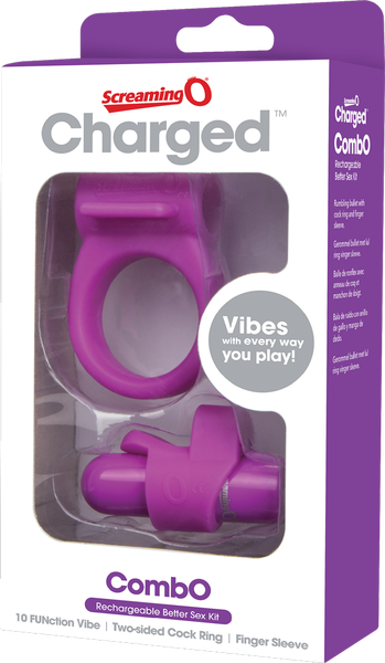 Charged Combo Kit 1 – Body-Safe Silicone Cock Ring and Fingertip Sleeve Kit > Sex Toys > Couples Toys - Tophatter Daily Deals
