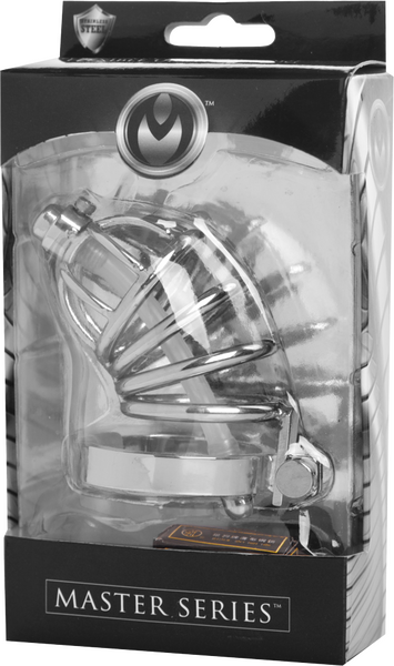 Stainless Steel Chastity Cage With Removable Silicone Urethral Plug – Penis Plug > Bondage Gear > Male Chastity - Tophatter Daily Deals
