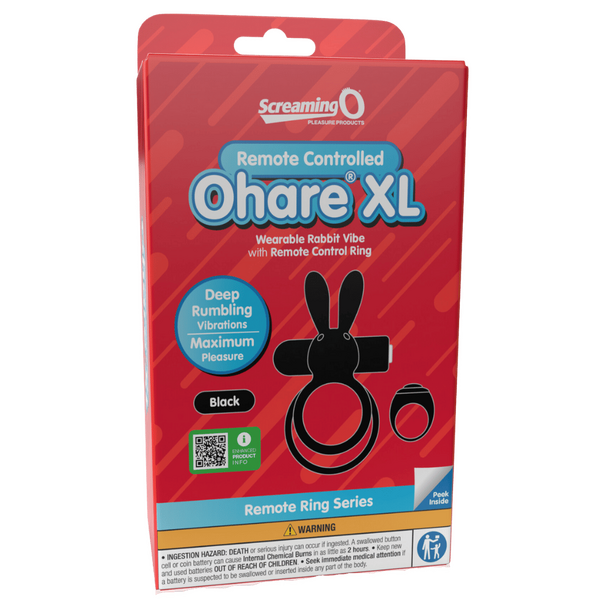 Ohare XL (Black) – Rechargeable Waterproof Remote Control Rabbit Vibrator > Sex Toys > Couples Toys - Tophatter Daily Deals