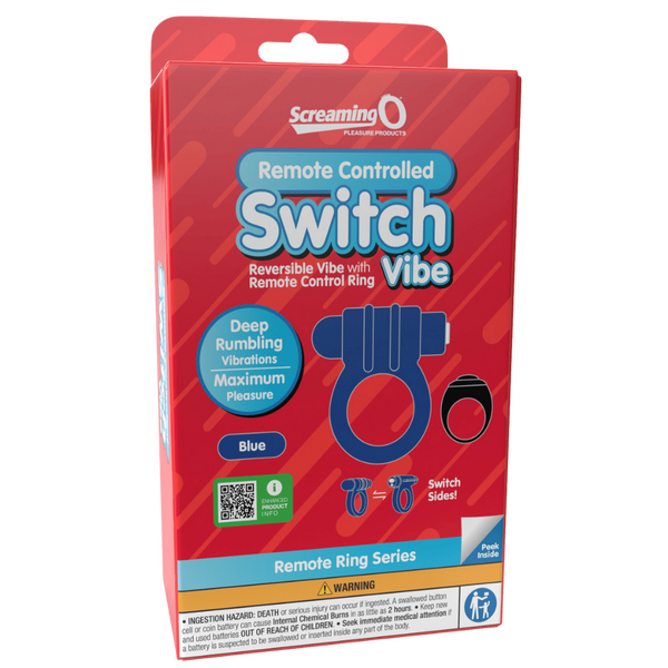 Remote Control Switch Vibe (Blue) – Rechargeable Waterproof Vibrating Cock Ring > Cock Ring > Vibrating - Tophatter Daily Deals