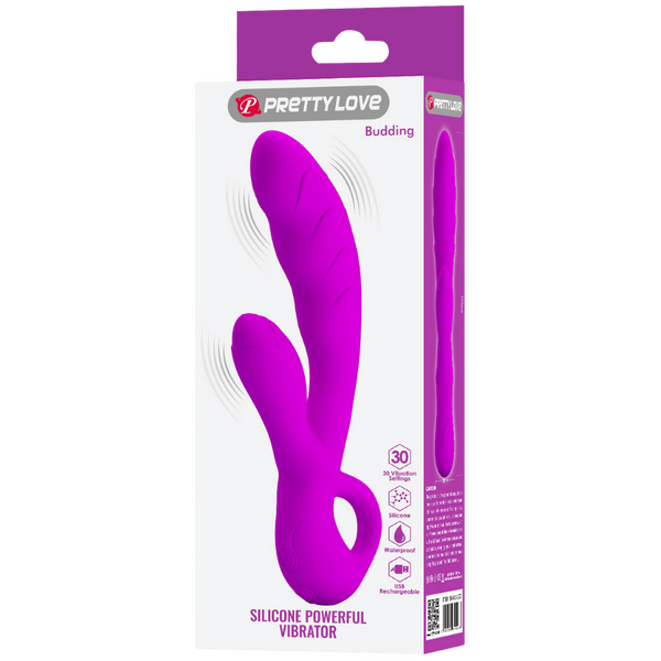Pretty Love Budding – Silicone Powerful Vibrator with Rabbit Clitoral Stimulator > Vibrators > Ladies > Rabbit Multi - Tophatter Daily Deals