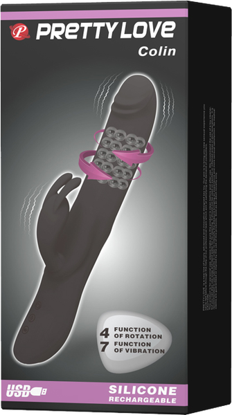 Pretty Love Rechargeable Colin Luxury Rechargeable Silicone Vibrator With Inflatable Head > Vibrators > Ladies > Rabbit Multi - Tophatter Daily Deals