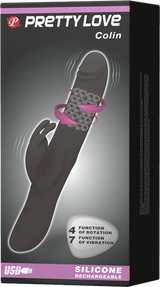Pretty Love Rechargeable Colin Luxury Rechargeable Silicone Vibrator With Inflatable Head > Vibrators > Ladies > Rabbit Multi - Tophatter Daily Deals
