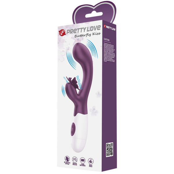 Pretty Love Butterfly Kiss – Vibrator With Clitoral Stimulation Arm > Vibrators > Ladies > Rabbit - Tophatter Daily Deals