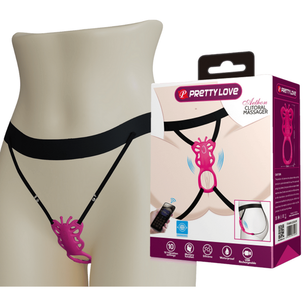 PrettyLove Aethon – Rechargeable Strap-On Butterfly Massager With App Control and 10 Vibration Patterns > Sex Toys For Ladies > Panty Vibes - Tophatter Daily Deals