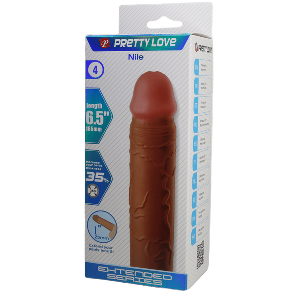 Nile 6.5 Inch Penis Sleeve – Realistic Erection-Extending Sleeve for Added Length and Girth > Sex Toys For Men > Penis Sleeves - Tophatter Daily Deals