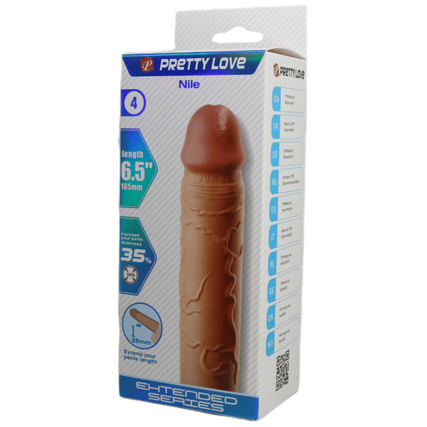 Nile 6.5 Inch Penis Sleeve – Extra Length Erection Extender > Sex Toys For Men > Penis Sleeves - Tophatter Daily Deals
