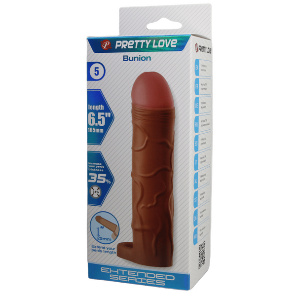 Bunion 6.5 Inch Cock Sleeve – Stretchy TPR Penis Sheath with Ball Ring > Sex Toys For Men > Penis Sleeves - Tophatter Daily Deals