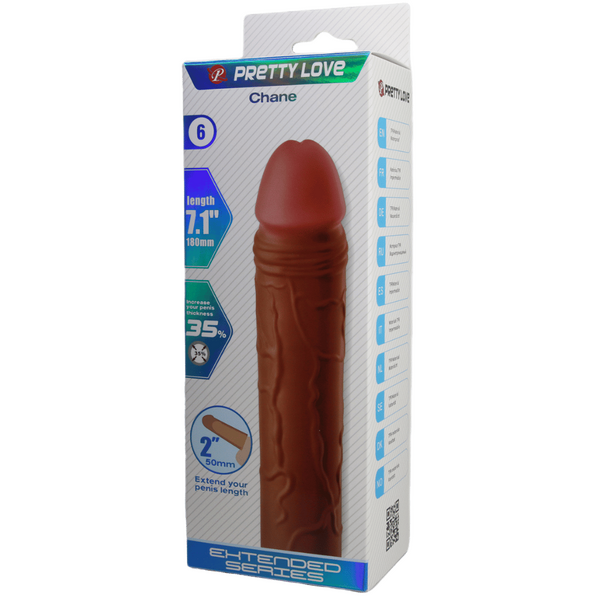 Chane 7.1 Inch Penis Extender Sleeve – Ultra Realistic Textured Sleeve > Sex Toys For Men > Penis Sleeves - Tophatter Daily Deals