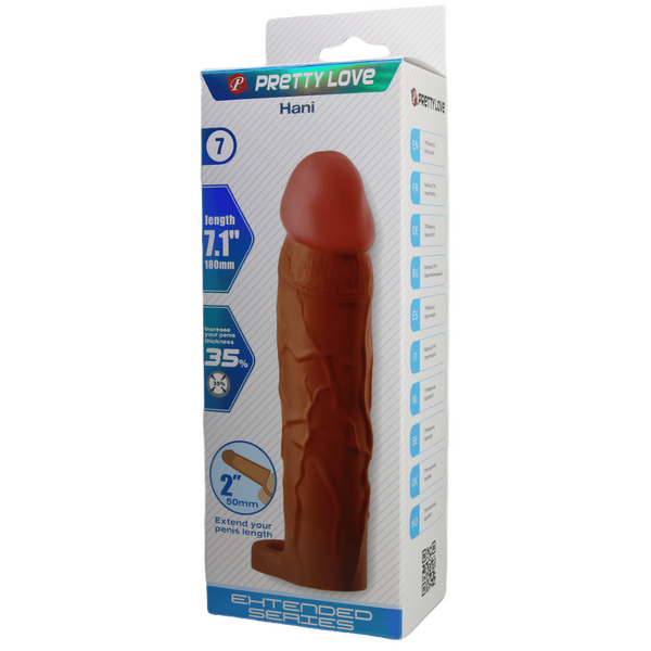 Hani 7.1 Inch Stretchy Shaft Cock Sleeve With Ball Ring Penis Sheath > Sex Toys For Men > Penis Sleeves - Tophatter Daily Deals